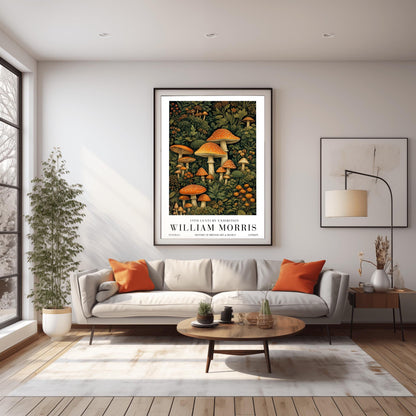 William Morris Mushroom Print - Vintage Botanical Arts & Crafts Poster