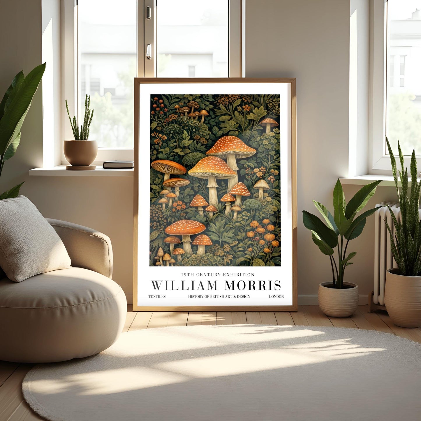 William Morris Mushroom Print - Vintage Botanical Arts & Crafts Poster