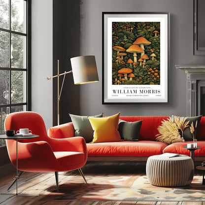 William Morris Mushroom Print - Vintage Botanical Arts & Crafts Poster