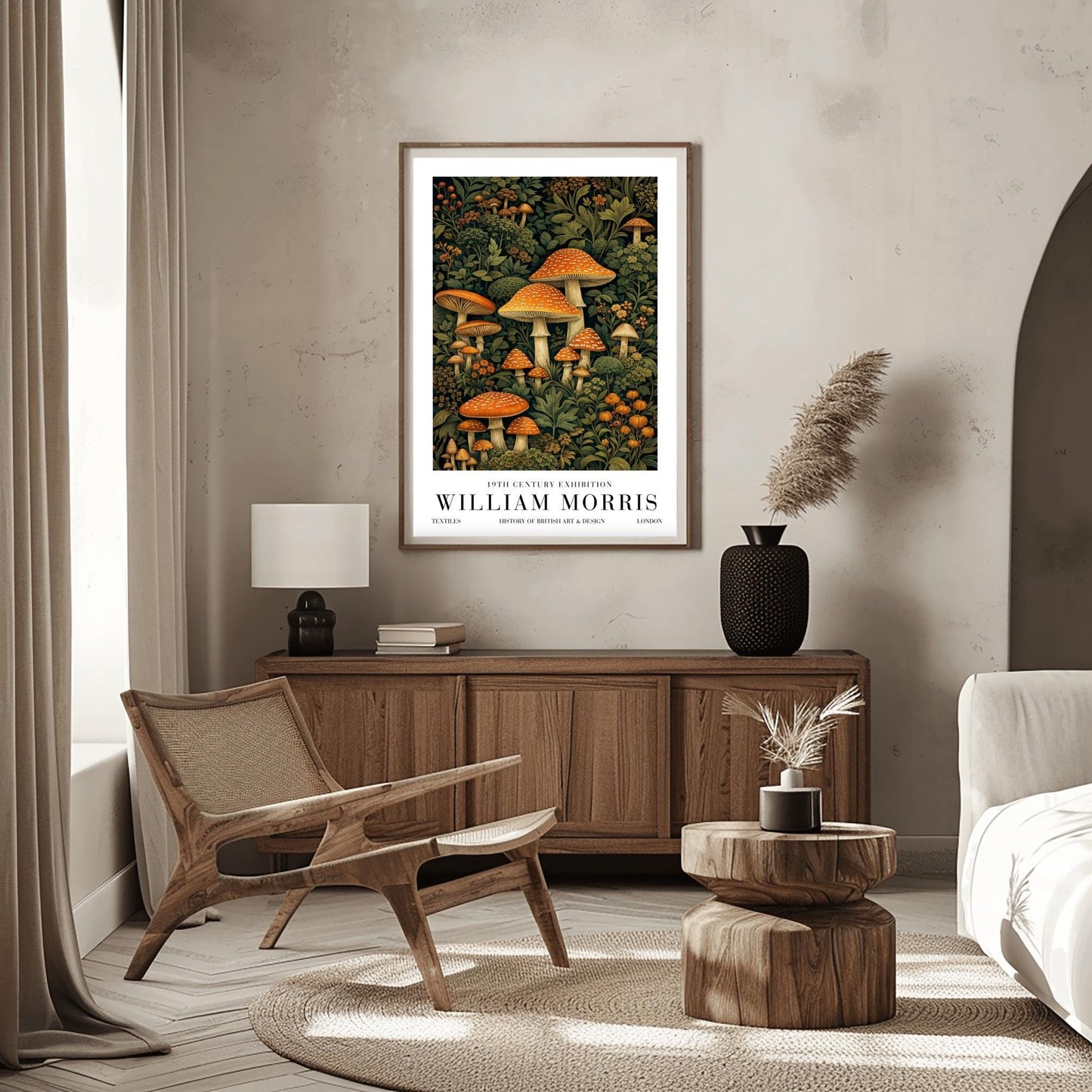 William Morris Mushroom Print - Vintage Botanical Arts & Crafts Poster