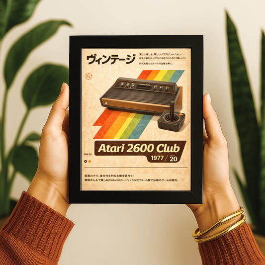 Vintage Atari 2600 Poster – Retro Gaming Console Wall Art
