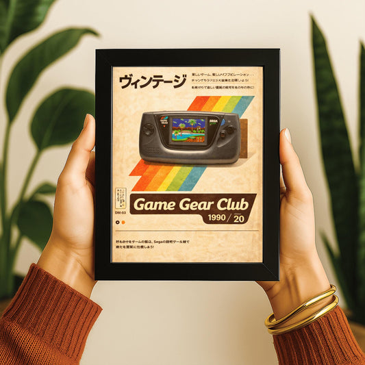 Vintage Sega Game Gear Poster - 1990s Retro Gaming Wall Art