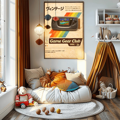 Vintage Sega Game Gear Poster - 1990s Retro Gaming Wall Art