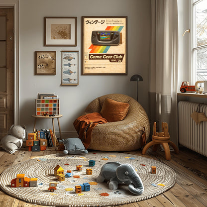 Vintage Sega Game Gear Poster - 1990s Retro Gaming Wall Art
