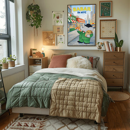 Babar in NYC Poster – Vintage Foodie Art Print