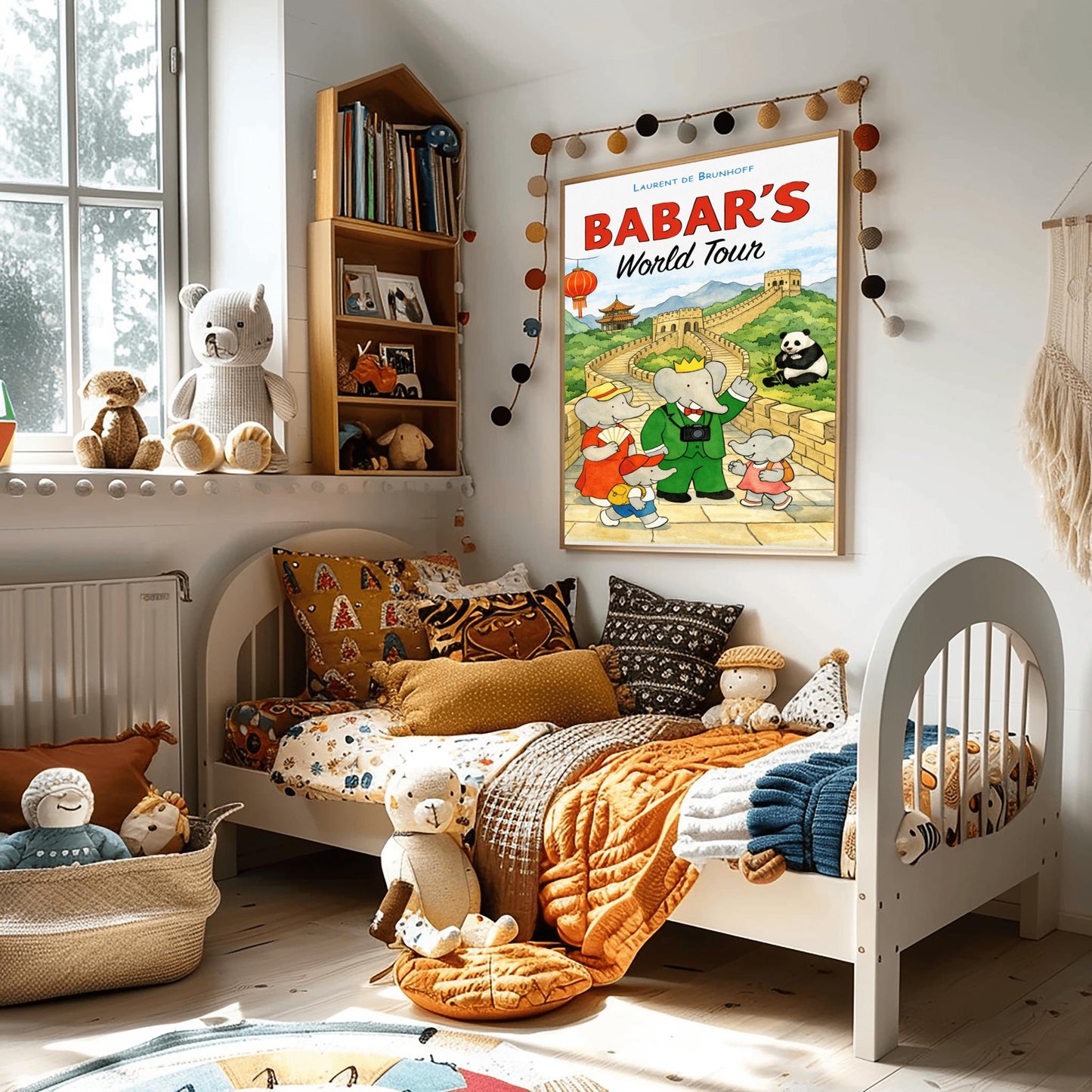 Babar's World Tour China Poster – Vintage Elephant Wall Art