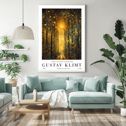 Gustav Klimt Golden Forest Print - Art Nouveau Exhibition Poster