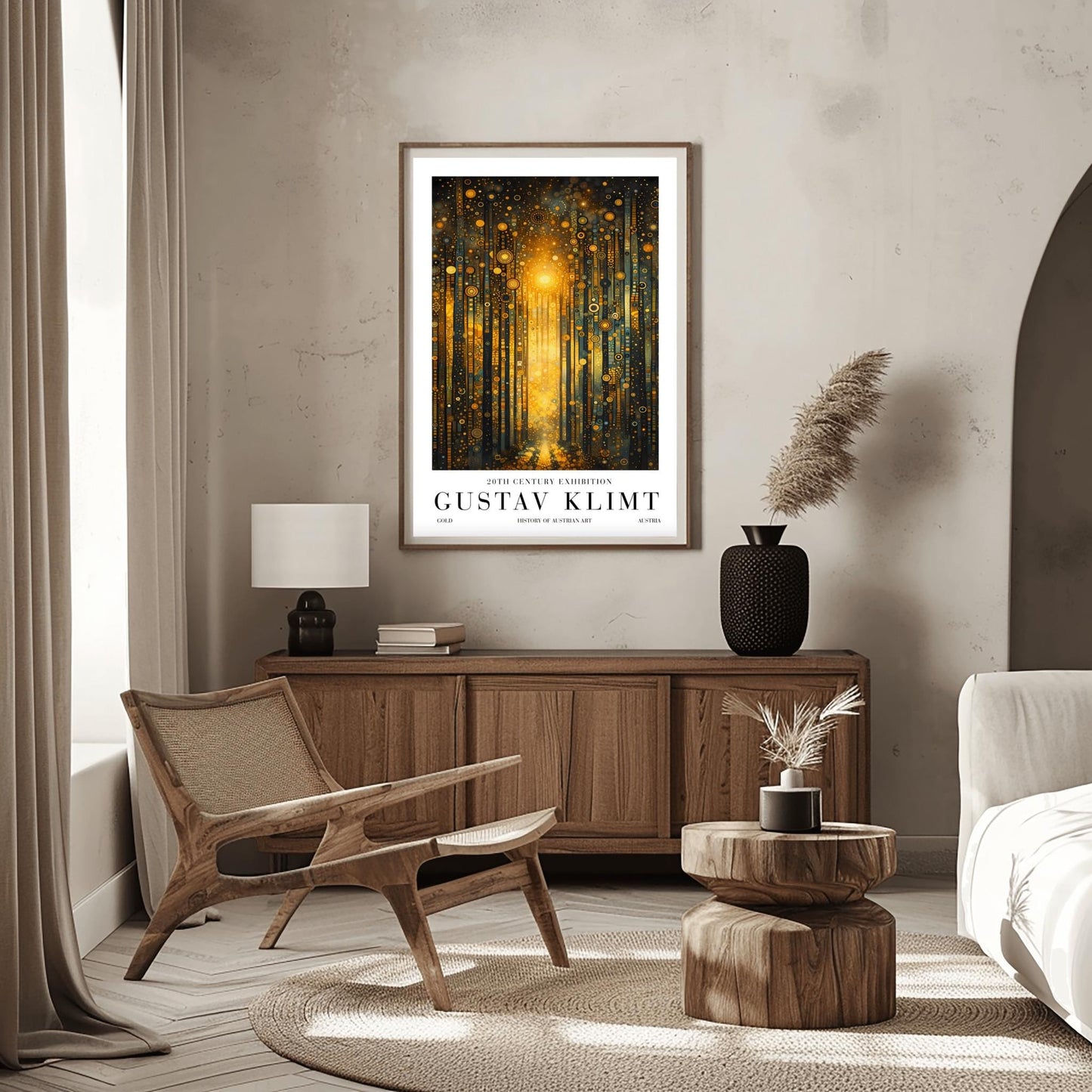 Gustav Klimt Golden Forest Print - Art Nouveau Exhibition Poster