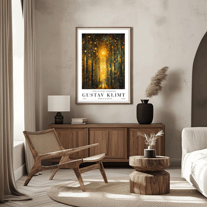 Gustav Klimt Golden Forest Print - Art Nouveau Exhibition Poster