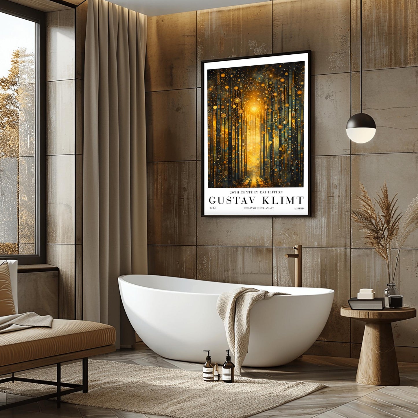 Gustav Klimt Golden Forest Print - Art Nouveau Exhibition Poster