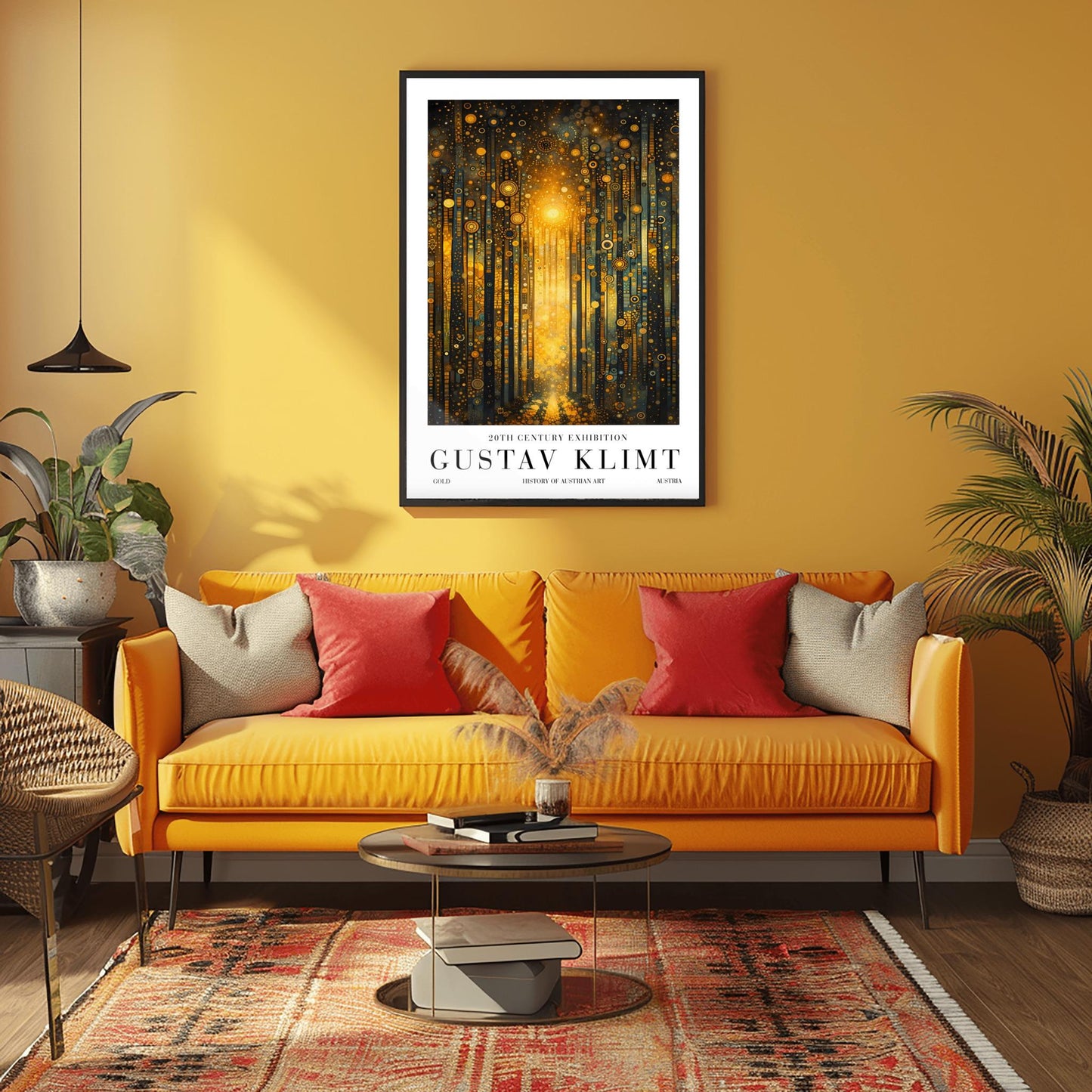 Gustav Klimt Golden Forest Print - Art Nouveau Exhibition Poster