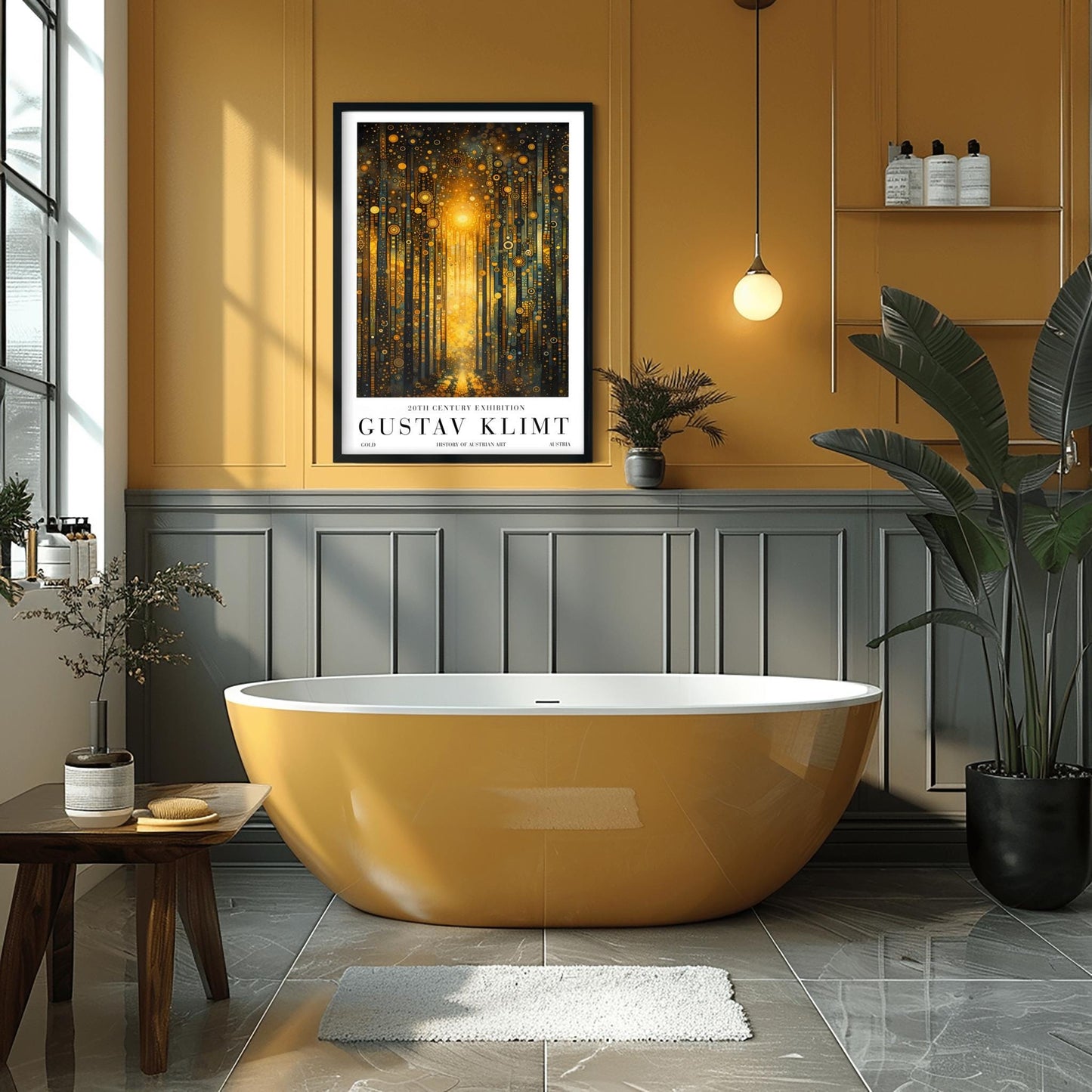 Gustav Klimt Golden Forest Print - Art Nouveau Exhibition Poster