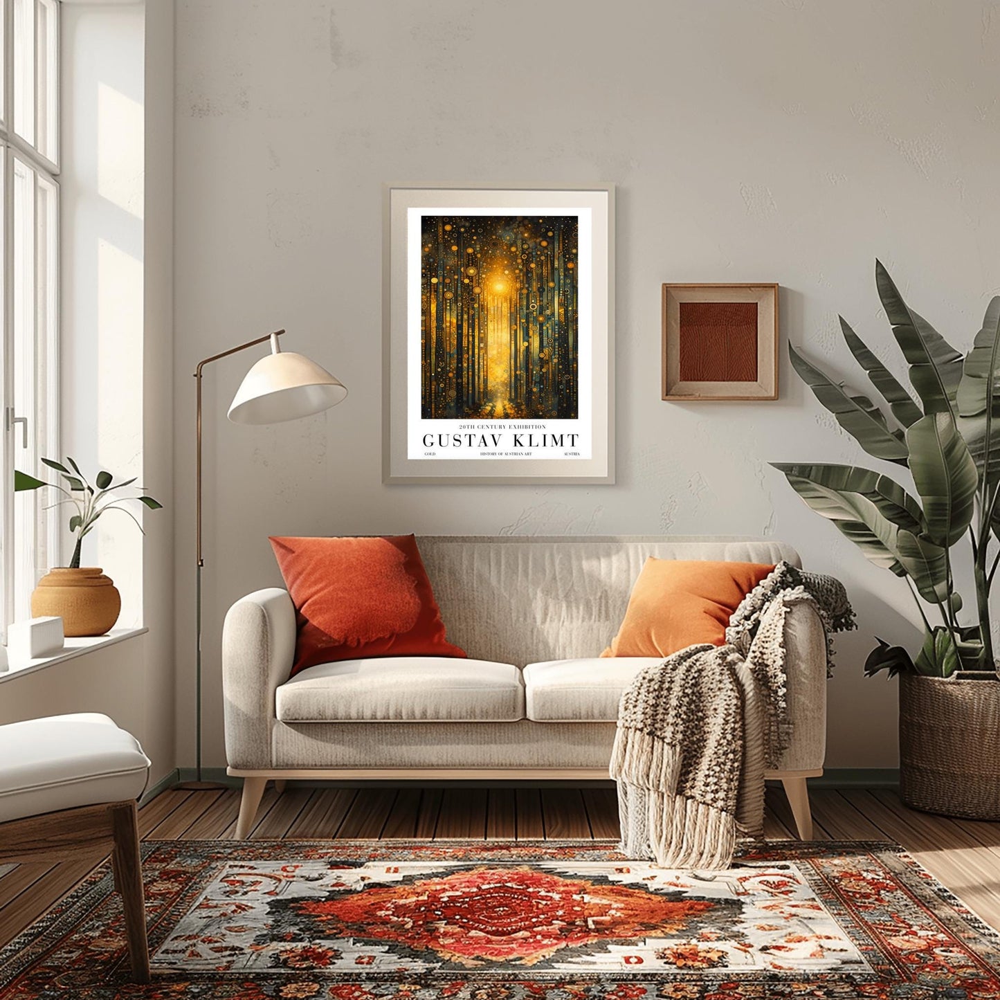 Gustav Klimt Golden Forest Print - Art Nouveau Exhibition Poster