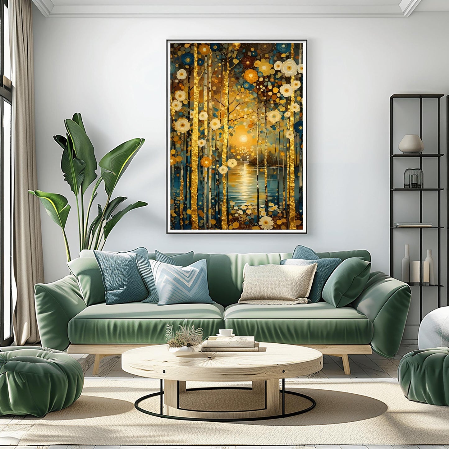 Gustav Klimt Sunrise Garden Print: Museum Exhibition Art Poster