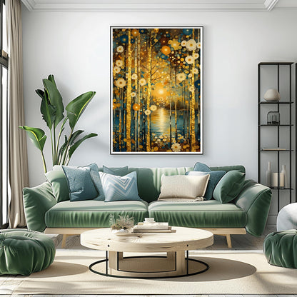 Gustav Klimt Sunrise Garden Print: Museum Exhibition Art Poster