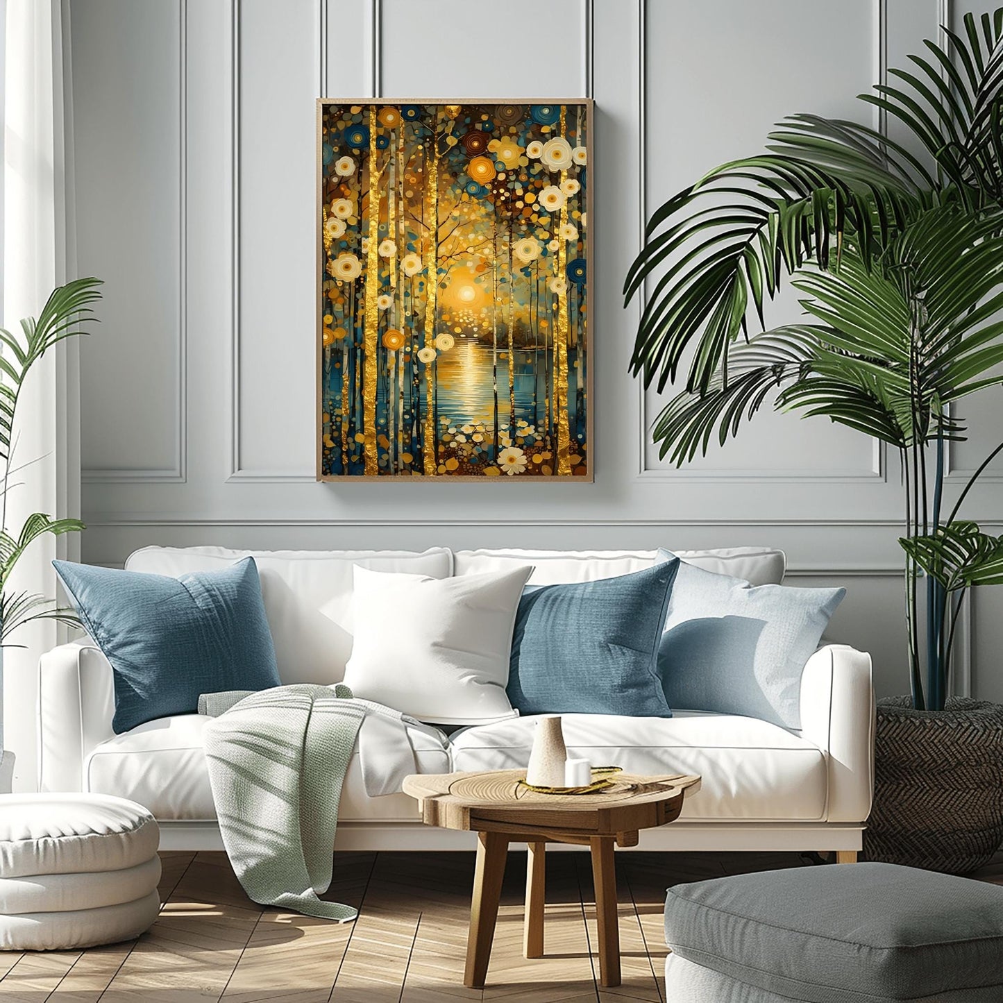 Gustav Klimt Sunrise Garden Print: Museum Exhibition Art Poster
