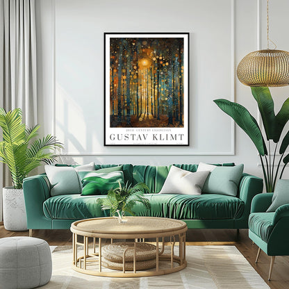 Gustav Klimt Print Flower Garden Poster - Klimt Museum & Exhibition Art, Flower Market Painting Wall Decor
