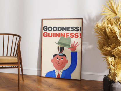 Guinness Poster Irish Stout Art Print for Pub Bar, Man Cave, Kitchen & Home, Dublin Beer Wall Decor Gift