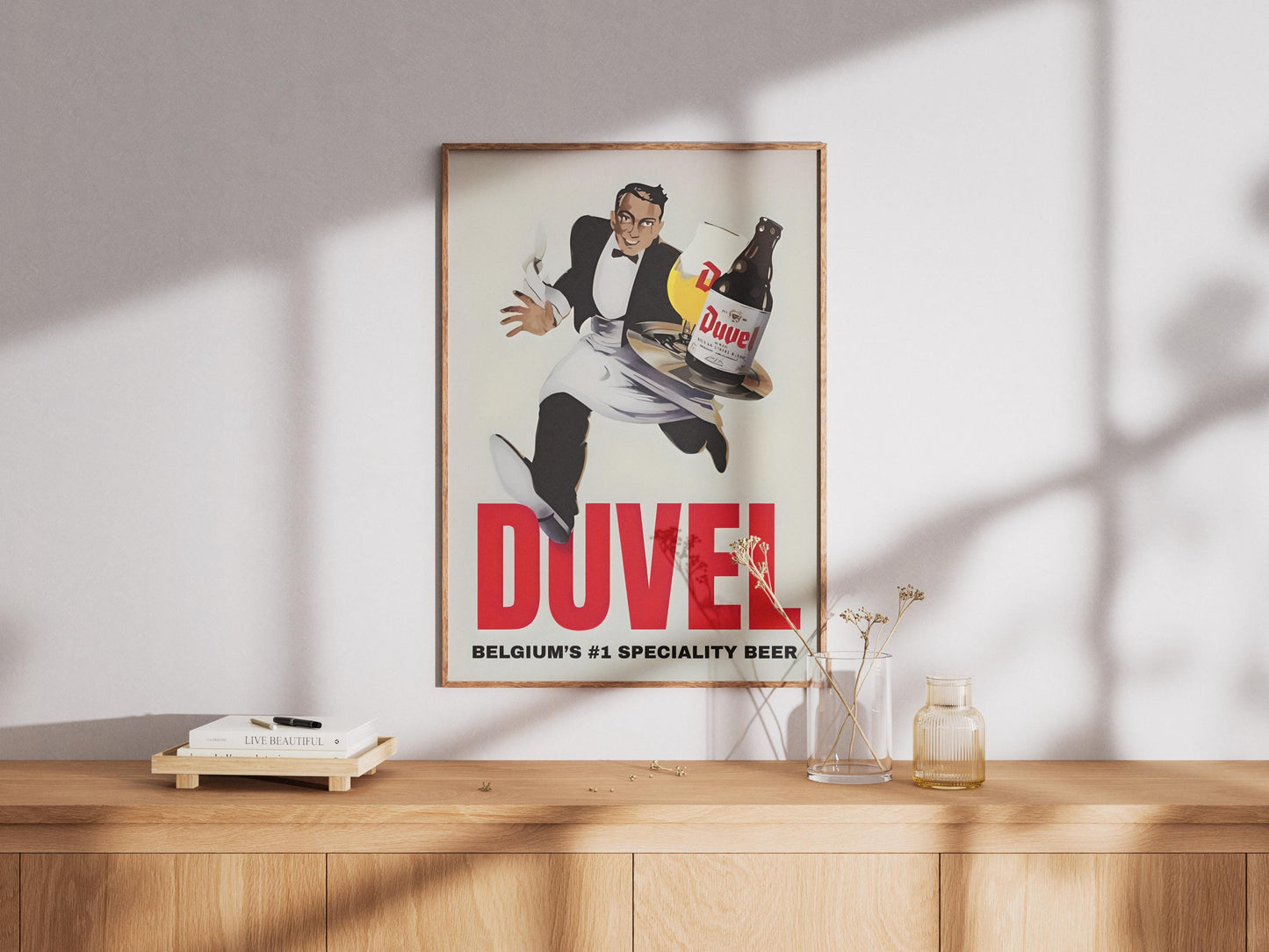 Duvel Beer Art Print ‚Äì Cinematic Waiter Poster (view 3)