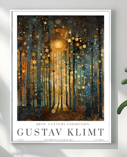 Gustav Klimt Print Flower Garden Poster - Klimt Museum & Exhibition Art, Flower Market Painting Wall Decor