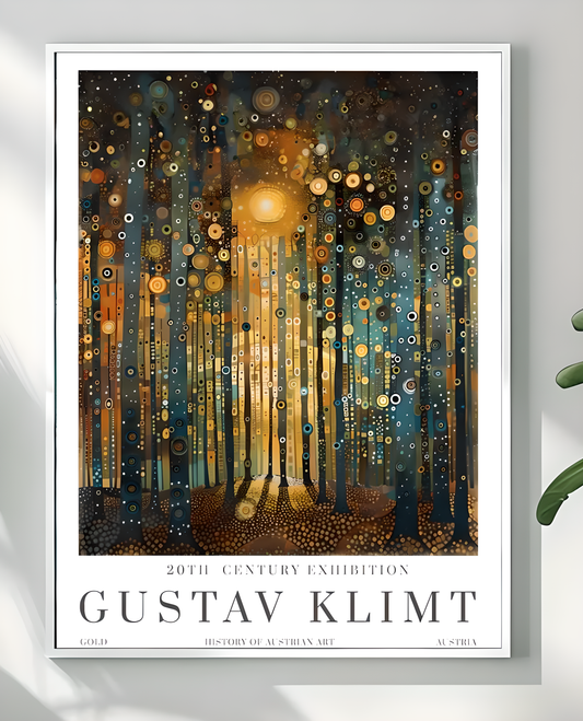Gustav Klimt Print Flower Garden Poster - Klimt Museum & Exhibition Art, Flower Market Painting Wall Decor