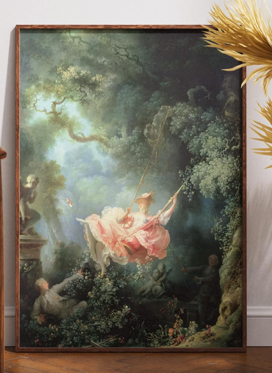 Rococo Painting Print The Swing by Jean Fragonard | Classical Art Print | Vintage Print | Poster Print | Giclée Print | Large Wall Art Print