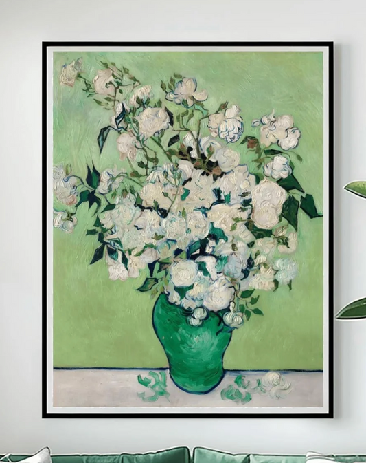 Vincent Van Gogh Print, Roses Wall Art, Premium Giclée, Impressionist Floral Decor, Unframed Classic Art Lover Gift, Aesthetic Bloom Art