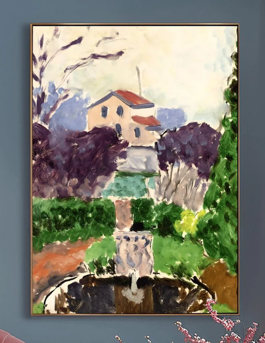 Matisse Artist's Garden Print, Fauvism Landscape Art, Modern House Poster, Physical Giclée Print, Vibrant Outdoor Decor, Aesthetic Wall Art