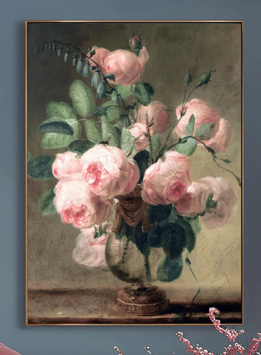 Redouté Floral Print | Vintage Rose Painting | Botanical Wall Art | Elegant Still Life Poster | Cottagecore Decor | Physical Print