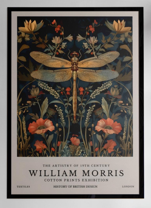 William Morris Print, Art Nouveau Floral Art, Botanical Wall Decor, Vintage Textiles Poster, Arts And Crafts Gift, Unframed Nature Print