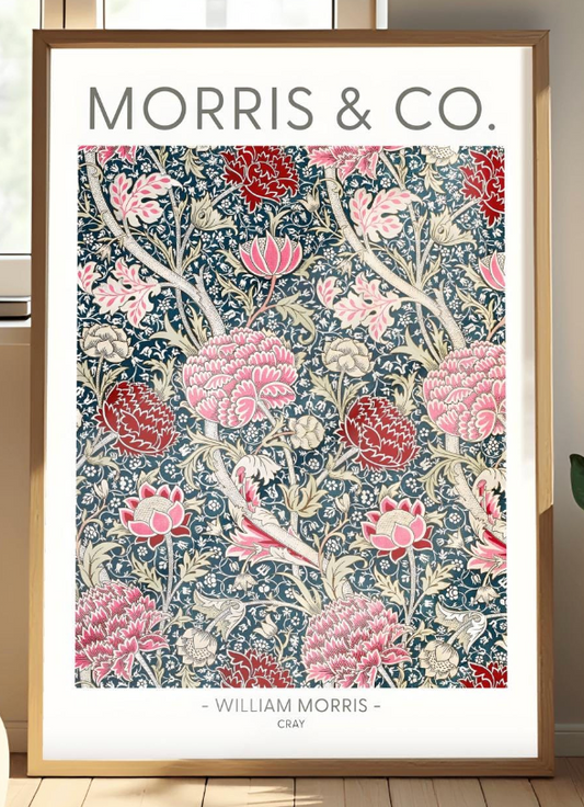 William Morris Print Vintage Cray Floral Wall Art Exhibition Print Textiles Home Decor