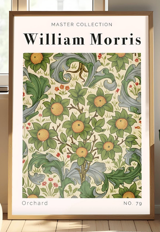 William Morris Print Vintage Orchard Floral Wall Art Exhibition Print Textiles Home Decor