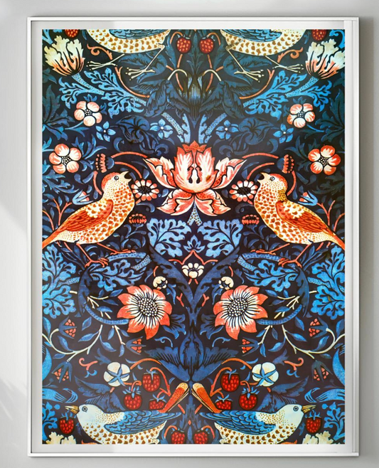 William Morris Print Vintage Bird Floral Wall Art Exhibition Print Textiles Home Decor