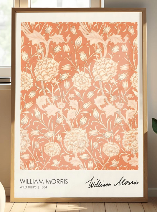 William Morris 'Wild Tulips' Print, Vintage Floral Pattern, Arts and Crafts Wall Art, Botanical Home Decor, Timeless Classic Art
