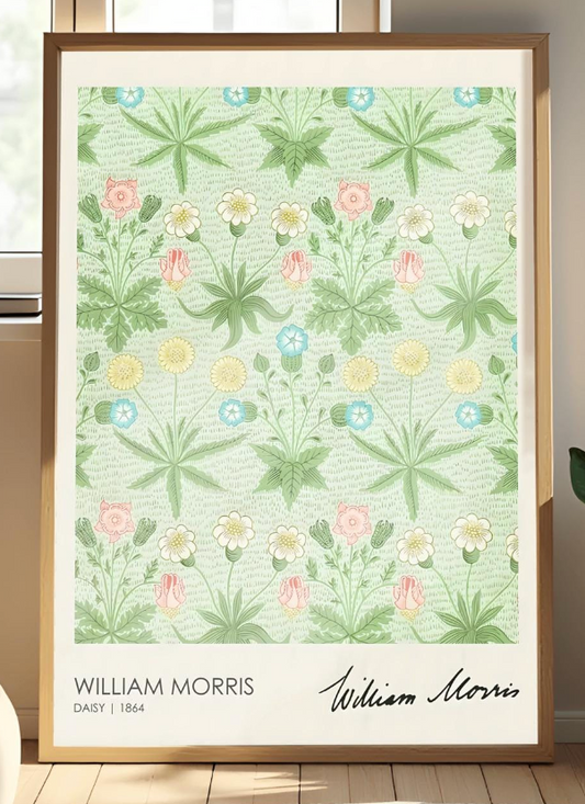 William Morris 'Daisy' Print, Vintage Floral Pattern, Arts and Crafts Wall Art, Botanical Home Decor, Timeless Classic Art
