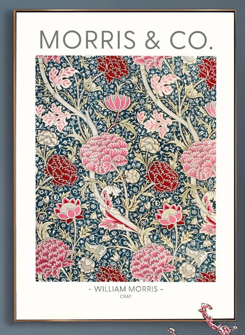 William Morris 'Cray' Print, Intricate Floral Pattern, Arts and Crafts Wall Art, Botanical Home Decor, Vintage Classic Art