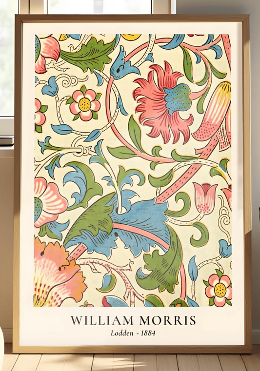 William Morris 'Lodden' Print, Intricate Floral Pattern, Arts and Crafts Wall Art, Botanical Home Decor, Vintage Classic Art