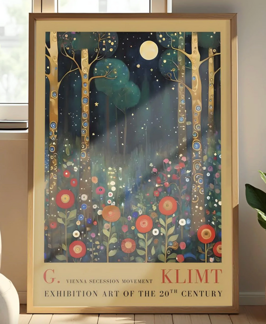 Gustav Klimt Forest Print, Vienna Secession, Exhibition Art, 20th Century Wall Decor