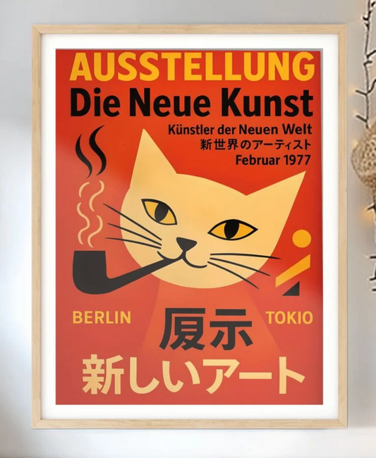 Fusion Art Berlin Tokyo Poster – German Japanese Exhibition Print, Striking Wall Decor, Framed & Canvas Options