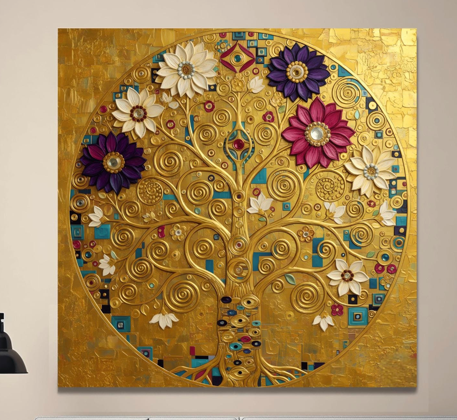 Klimt Tree of Life Masterpiece Print ‚Äì Golden Mandala Wall Art (main image)