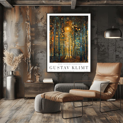 Gustav Klimt Print Flower Garden Poster - Klimt Museum & Exhibition Art, Flower Market Painting Wall Decor