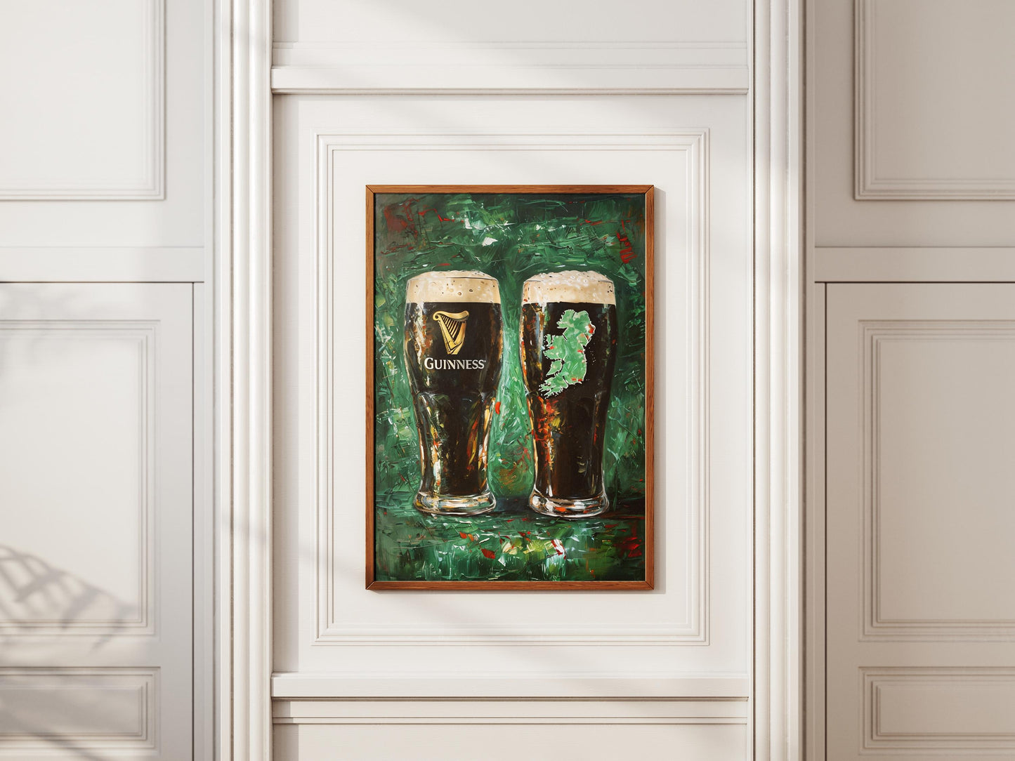 Guinness Impressionist Beer Poster, Irish Painting, Ireland Beer Gift, Bar Art, Ireland Painting, Alcohol Art, Bar Beer, Beer Artist