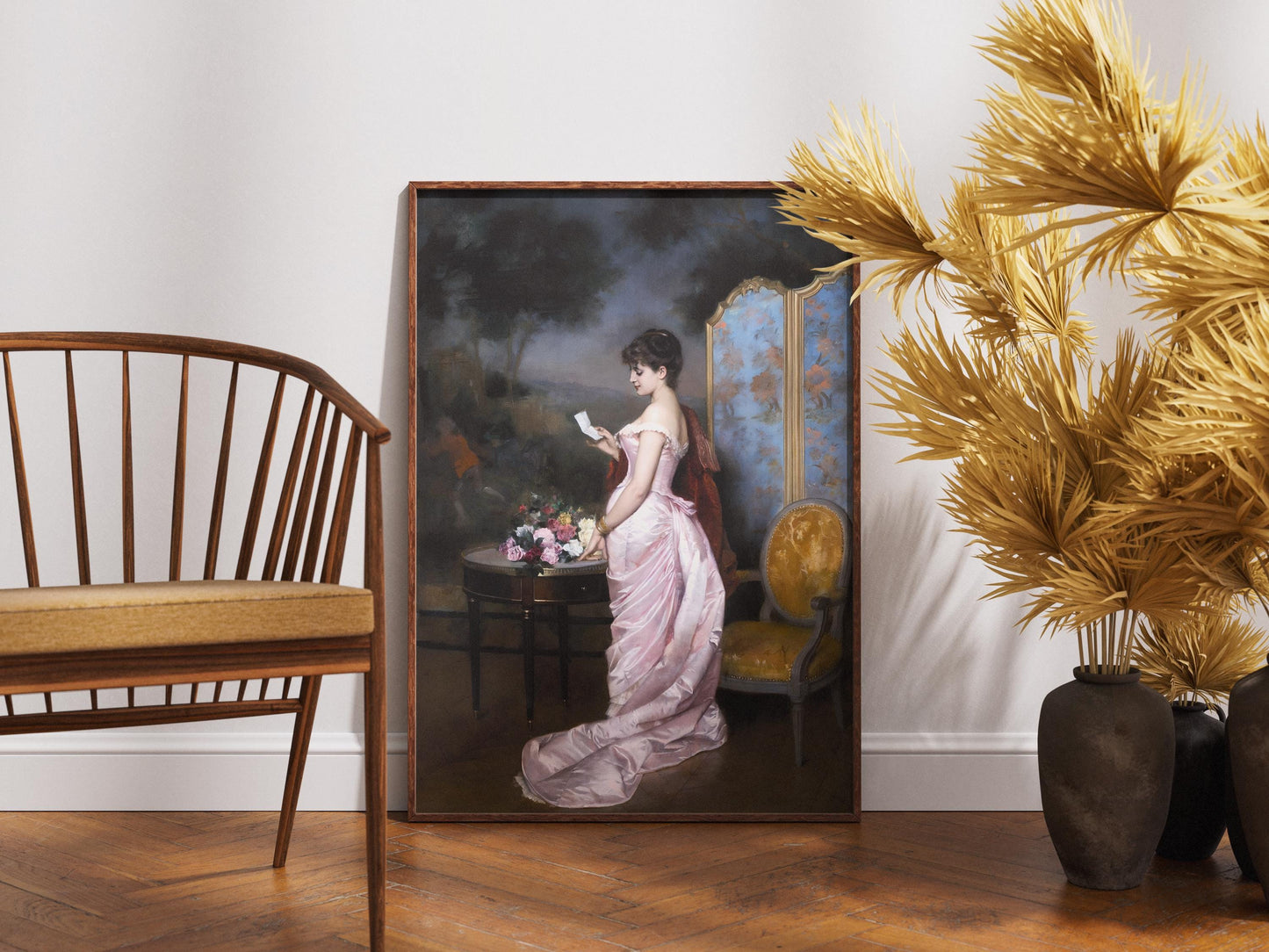 The Love Letter, Auguste Toulmouche, Love story wall art, Gift for friend, Wall art for living room, Victorian era