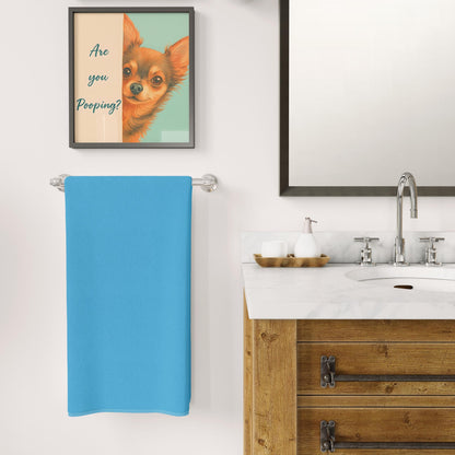 Are You Pooping? Funny Chihuahua Print, Dog Bathroom Art, Humorous Toilet Decor, Custom Pet Gift, Chihuahua Lover, Black & White Poster