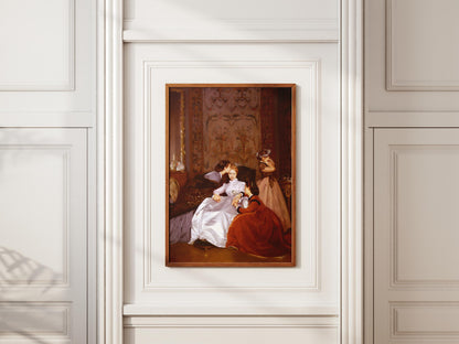 The Reluctant Bride, La Fiancée Hésitante, Auguste Toulmouche, Love story wall art, Gift for friend, Wall art for living room, Victorian era