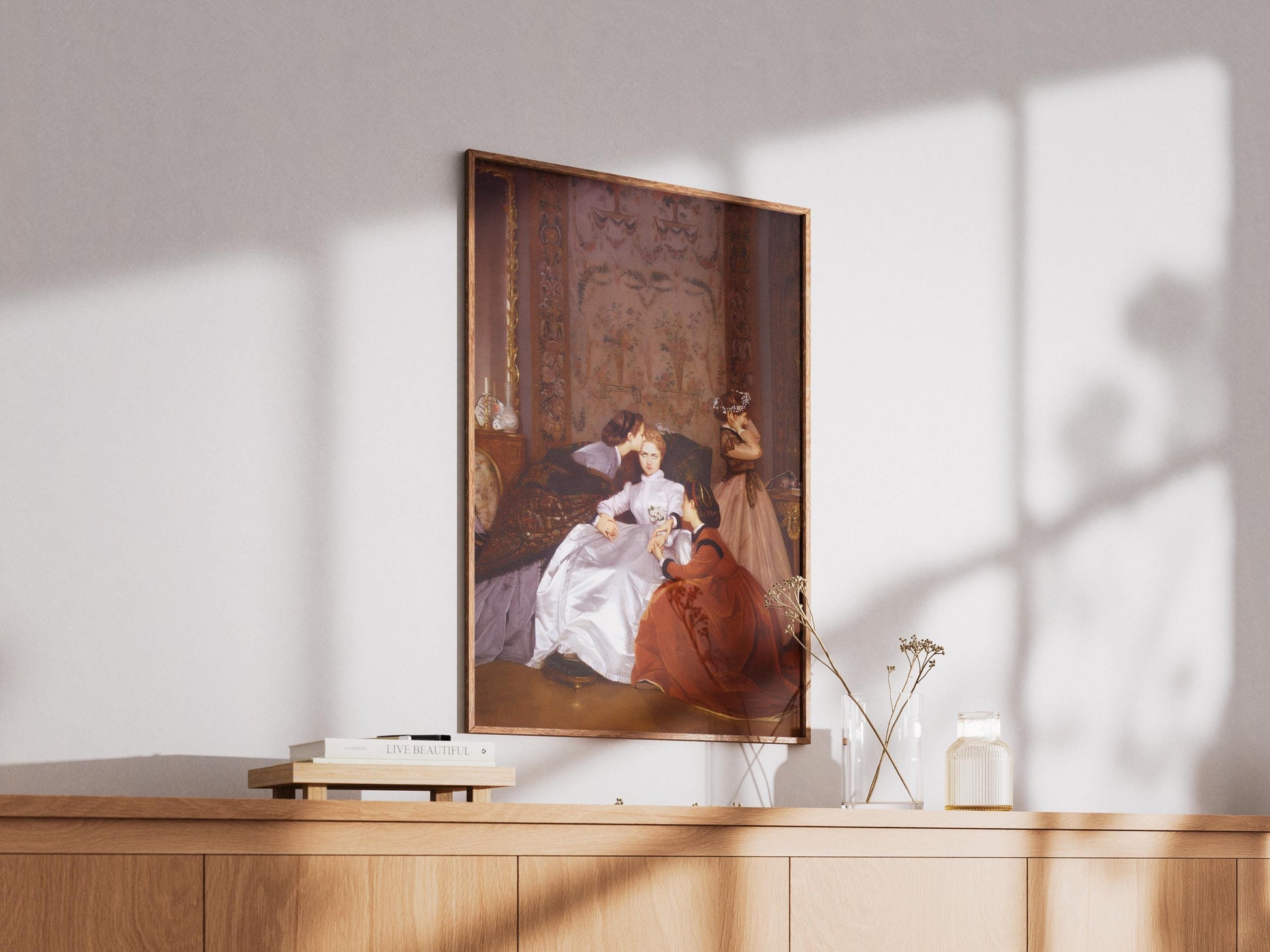 The Reluctant Bride, La Fiancée Hésitante, Auguste Toulmouche, Love story wall art, Gift for friend, Wall art for living room, Victorian era