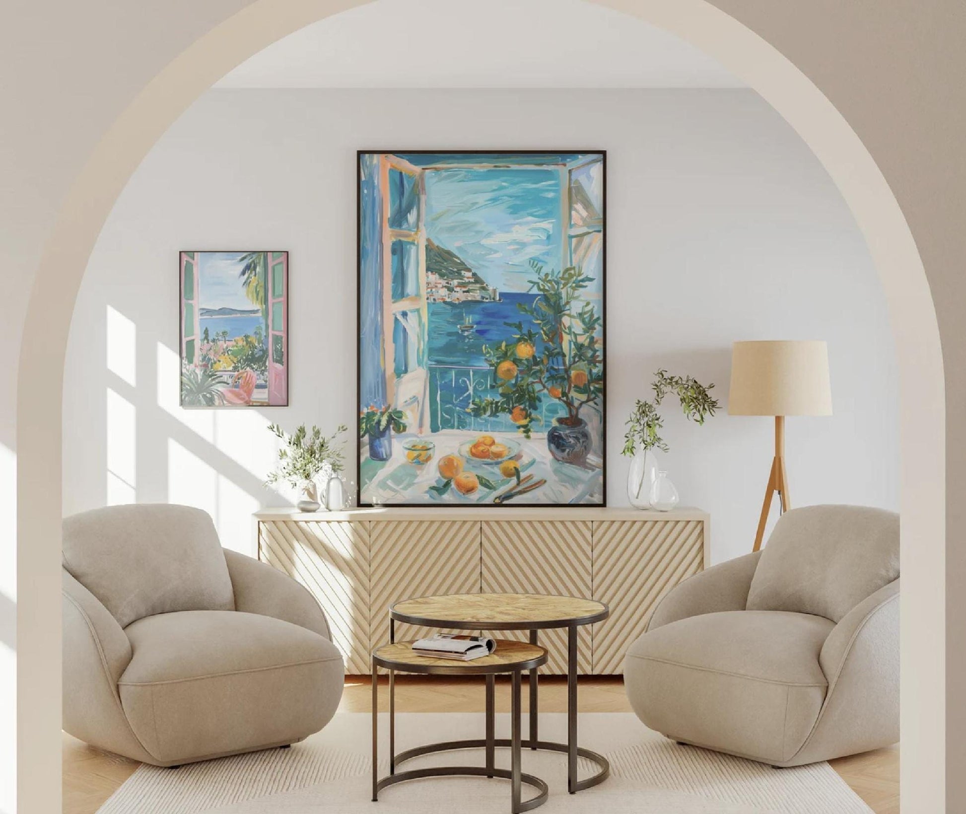 Henri Matisse Open Window Poster ‚Äì Coastal Mediterranean Art Print with Oranges (view 3)