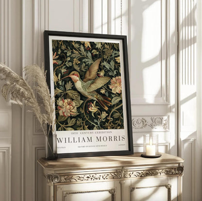 William Morris Prints Vintage Wall Art Poster Hummingbird Textiles Art Exhibition (view 3)