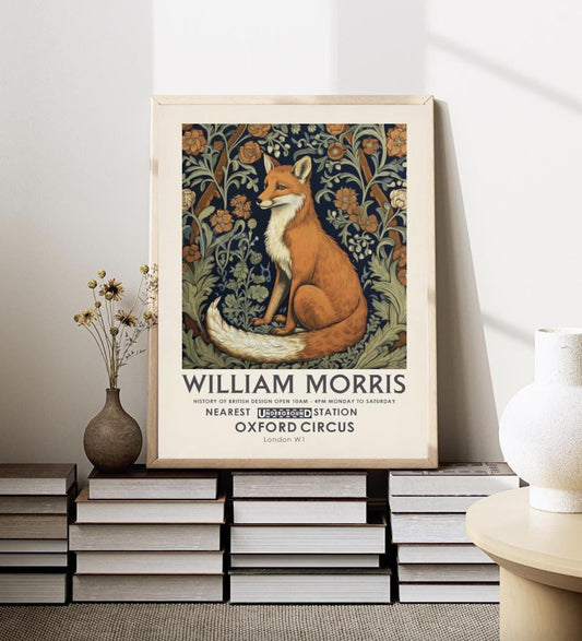 Vintage William Morris Fox Print - Botanical & Woodland Animal Art Wall Decor ‚Äì Rustic (view 2)