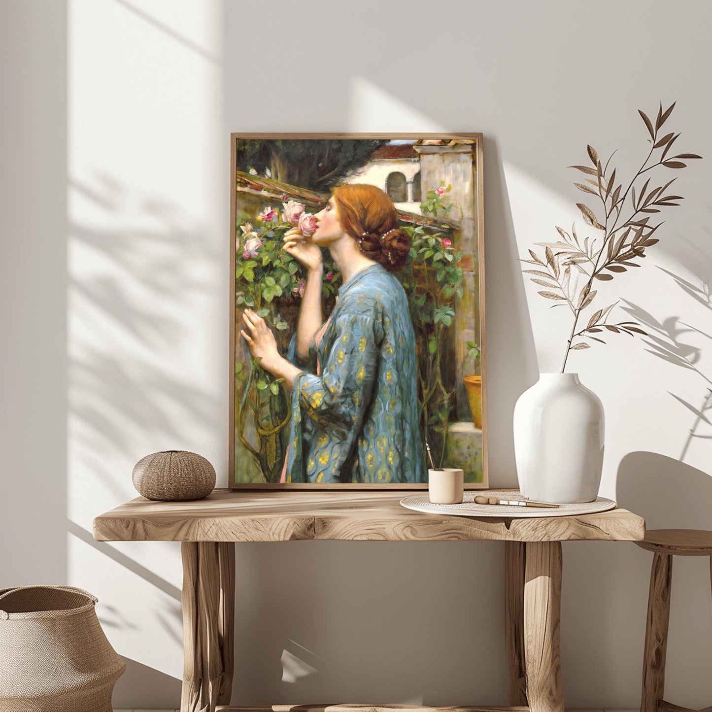 The Soul of Rose Print, Waterhouse Wall Art, Pre-Raphaelite Painting, Woman Portrait, Poster Print, Aesthetic Floral Art, Fine Art Gift